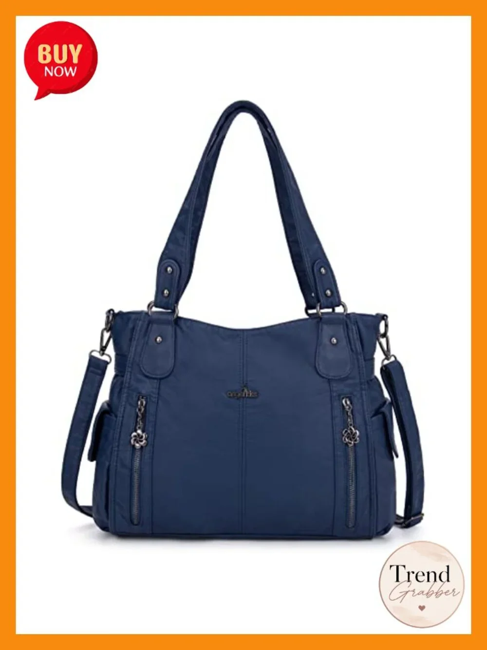 Womens Top-Handle Hobo Purse Roomy Casual Shoulder Bags PU Tote Satchel